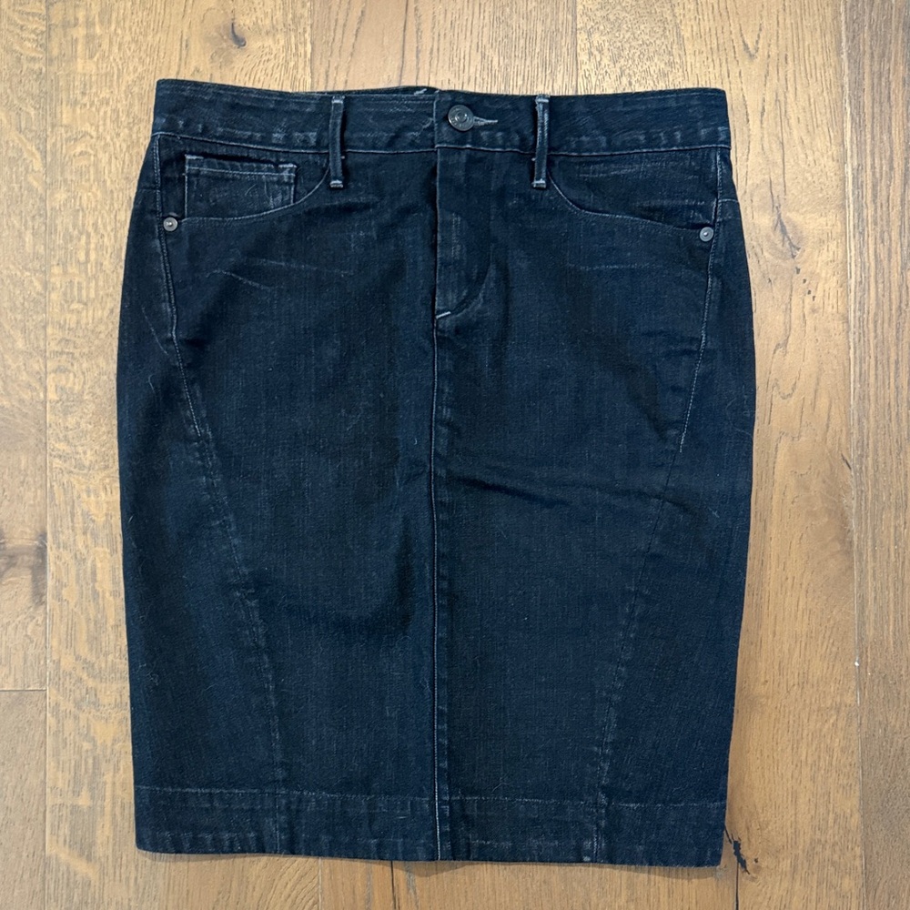 Earnest Sewn Black Denim Pencil Skirt
